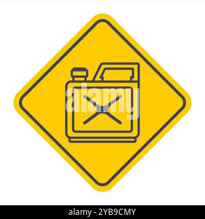 Icône noire d'une cartouche pour pomper de l'essence. Carburant pour voiture. Illustration de Vecteur