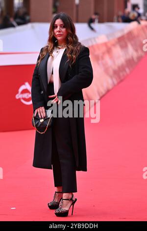 Rome, Italie. 17 octobre 2024. Lavinia Fuksas assiste au tapis rouge ''Marko Polo'' lors du 19ème Festival du film de Rome à l'Auditorium Parco Della Musica à Rome, Italie, le 17 octobre 2024. (Photo de Domenico Cippitelli/NurPhoto) crédit : NurPhoto SRL/Alamy Live News Banque D'Images