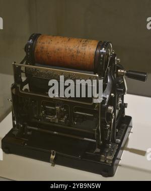 Miméographe. Marque déposée « Gestetner ». Musée de l'armée. Tolède, Espagne. Banque D'Images