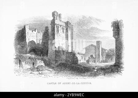 Illustration du XIXe siècle le Château d'Ashby de la Zouche Banque D'Images