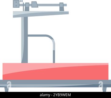 Balances à plate-forme. Dispositif de mesure de poids industriel de bande dessinée Illustration de Vecteur