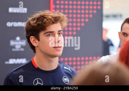 Austin, Vereinigte Staaten. 17 octobre 2024. 17 octobre 2024, circuit des Amériques, Austin, FORMULE 1 PIRELLI UNITED STATES GRAND PRIX 2024, sur la photo Franco Colapinto (ARG), Williams Racing Credit : dpa/Alamy Live News Banque D'Images