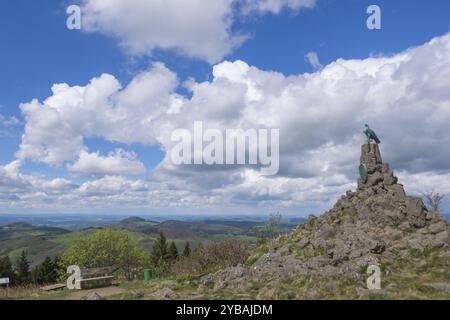 Mémorial de l'aviation, Wasserkuppe, Rhoen, district de Fulda, Hesse, Allemagne, Europe Banque D'Images