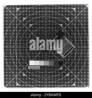 Spécimen d'essai pour le contrôle cyclique de la qualité en radiologie. L'image radiographique de l'échantillon d'essai fournit des paramètres importants qui peuvent être analysés et M. Banque D'Images