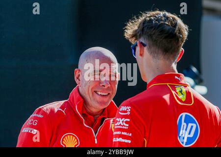 Oliver Bearman (GBR) - pilote de réserve, Scuderia Ferrari et Jock Clear (GBR) - Scuderia Ferrari Academy lors du Grand Prix de formule 1 Pirelli United States 2024, qui se déroulera au circuit of Americas à Austin, TX (USA) du 18 au 20 septembre 2024 Banque D'Images