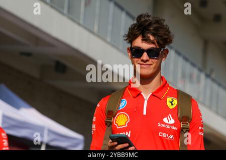 Oliver Bearman (GBR) - pilote de réserve, Scuderia Ferrari lors du Grand Prix de formule 1 Pirelli United States 2024, qui aura lieu au circuit of Americas à Austin, TX (États-Unis) du 18 au 20 septembre 2024 Banque D'Images