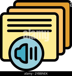 Icône concept de livres audio représentant l'écoute de livres sur des plateformes numériques, parfait pour illustrer des bibliothèques numériques Illustration de Vecteur