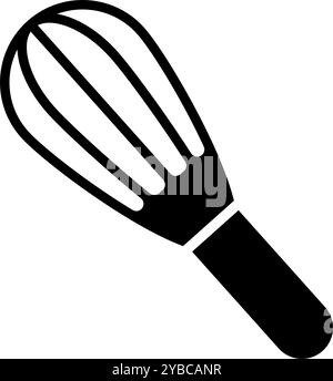 Icône de silhouette fouet. Icône de silhouette Whipper. Vecteur modifiable. Illustration de Vecteur