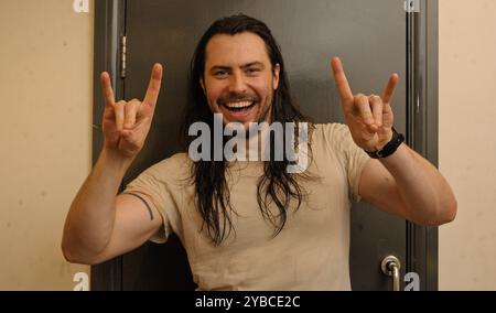 Andrew WK en direct au East Village Arts Club, 31.07.14 Banque D'Images