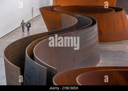 La question du temps, Richard Serra, Musée Guggenheim Bilbao, Bilbao, pays Basque, Espagne, Europe Banque D'Images