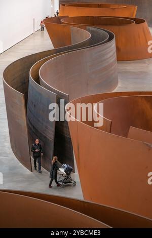 La question du temps, Richard Serra, Musée Guggenheim Bilbao, Bilbao, pays Basque, Espagne, Europe Banque D'Images