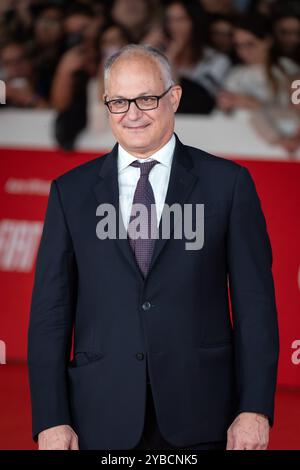 Rome, Italie - 16 octobre 2024 : le maire de Rome Roberto Gualtieri assiste au tapis rouge "Berlinguer - The Great ambition" lors du 19ème Festival du film de Rome à l'Auditorium Parco Della Musica. Banque D'Images