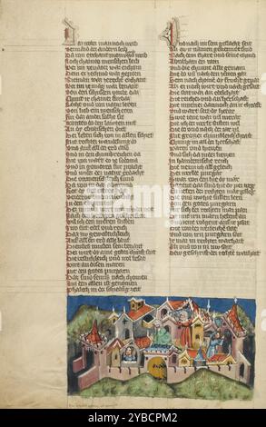 Sodome et Gomorrhe ; Weltchronik, vers 1400-1410. Banque D'Images