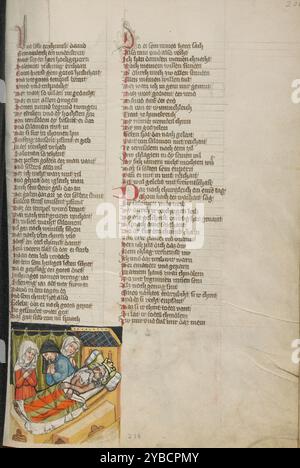 Mort de David ; Weltchronik, vers 1400-1410. Banque D'Images