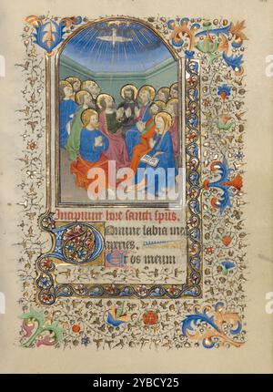 Pentecôte ; Livre des heures, vers 1420-1430. Banque D'Images