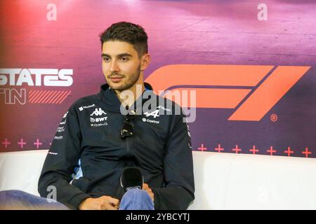 Austin, États-Unis. 17 octobre 2024. 17 octobre 2024 - Esteban Ocon (FRA) - Alpine F1 Team - Alpine A524 - Renault lors du Grand Prix de formule 1 Pirelli United States 2024, qui aura lieu sur le circuit of Americas à Austin, TX (USA) du 18 au 20 septembre 2024 (photo Alessio de Marco/Sipa USA) crédit : Sipa USA/Alamy Live News Banque D'Images