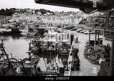 Bateaux de pêche commerciale amarrés à Brixham, Devon, Angleterre, Royaume-Uni. Banque D'Images