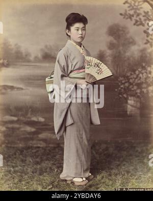 Une dame japonaise, 1870s-1890s. Banque D'Images