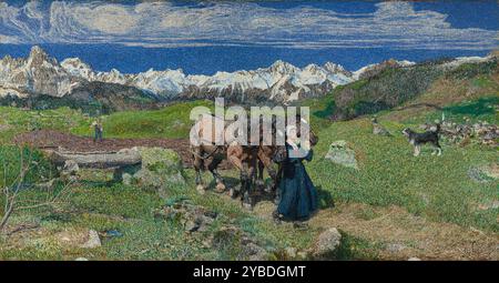 Printemps dans les Alpes, 1897. Banque D'Images