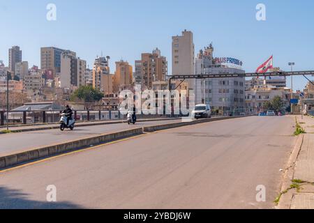 Les rues de Bourj Hammoud (district arménien) à Beyrouth, Liban. Banque D'Images