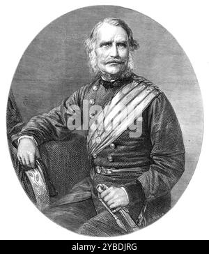 Lord Sandhurst (lieutenant-général Sir William Mansfield), 1871. Gravure d'après une photographie de Thomas Cranfield. Sir William Rose Mansfield, maintenant Lord Sandhurst, de Sandhurst... ayant fait ses études au Collège militaire royal de Sandhurst, d'où il tire son titre... entré dans l'armée, en 1835... il a fait un service actif en Inde... en juin 1855, il a été attaché à l'ambassade à Constantinople, avec le grade de brigadier-général... et la même année, il a procédé à la Crimée... sur le déclenchement de la mutinerie indienne, en 1857, il a été nommé chef d'état-major en Inde Banque D'Images