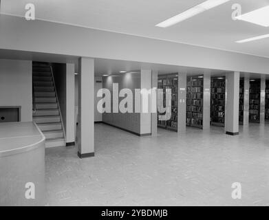 Bibliothèque publique de New Canaan, New Canaan, Connecticut, 1953. Banque D'Images