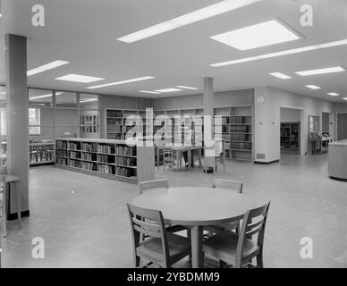 Bibliothèque publique de New Canaan, New Canaan, Connecticut, 1953. Banque D'Images