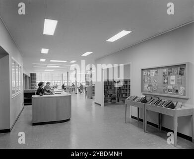 Bibliothèque publique de New Canaan, New Canaan, Connecticut, 1953. Banque D'Images