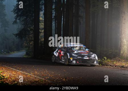 Takamoto KATSUTA(JPN), Aaron JOHNSTON(IRL) sur une TOYOTA GR Yaris Rally1 HYBRIDE d'une équipe TOYOTA GAZOO RACING WRT lors du WRC Central European Rally 17-20 octobre 2024 lors du WRC Central European Rally, Rally Rally en Allemagne, Allemagne, 18 octobre 2024 Banque D'Images