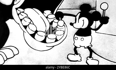 STEAMBOAT WILLIE 1928 Walt Disney dessin animé début de Mickey Mouse Banque D'Images