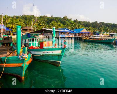 Koh Rong, Cambodge - 10 janvier 2020 : vue sur le village de Sok San. Banque D'Images