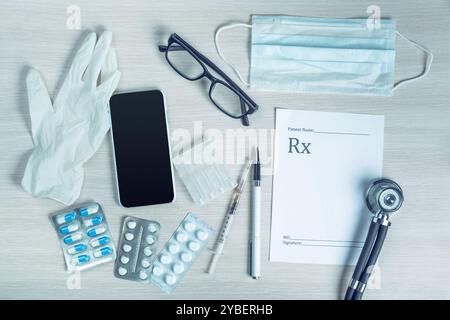 L'équipement médical avec copie espace Banque D'Images