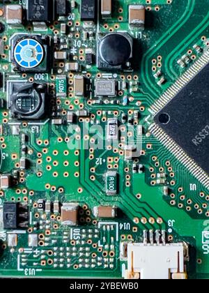 Macro photographie de Computer circuit Banque D'Images