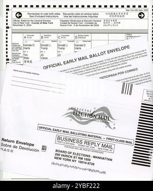 New York State Presidential Election Voter information Mailing, 2024, États-Unis Banque D'Images