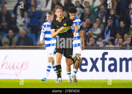 Doetinchem, pays-Bas. 18 octobre 2024. DOETINCHEM, Stadium Vijverberg, 18-10-2024, saison 2024/2025, Dutch Keuken Kampioen Divisie pendant le match de Graafschap - Jong PSV joueur PSV Jesper Uneken crédit : Pro Shots/Alamy Live News Banque D'Images