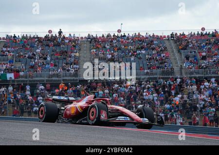 Austin, Vereinigte Staaten. 18 octobre 2024. 18 octobre 2024, circuit des Amériques, Austin, FORMULE 1 PIRELLI UNITED STATES GRAND PRIX 2024, en photo Charles Leclerc (MCO), Scuderia Ferrari HP/dpa/Alamy Live News Banque D'Images