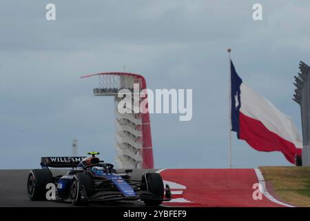 Austin, Vereinigte Staaten. 18 octobre 2024. 18 octobre 2024, circuit des Amériques, Austin, FORMULE 1 PIRELLI UNITED STATES GRAND PRIX 2024, sur la photo Franco Colapinto (ARG), Williams Racing Credit : dpa/Alamy Live News Banque D'Images