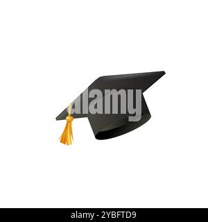 Icône de casquette de graduation, symbolise la réussite scolaire et le succès avec un design classique. Illustration de Vecteur