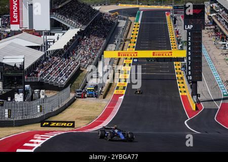 Austin, Texas, États-Unis. 18 octobre 2024. Franco Colapinto (ARG) - Williams Racing - Williams FW46 - Mercedes lors du Grand Prix de formule 1 Pirelli United States 2024, qui aura lieu sur le circuit of Americas à Austin, TX (USA) 18-20 septembre 2024 (crédit image : © Alessio de Marco/ZUMA Press Wire) USAGE ÉDITORIAL SEULEMENT! Non destiné à UN USAGE commercial ! Banque D'Images