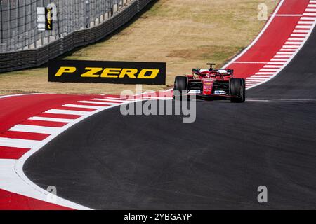 Austin, Texas, États-Unis. 18 octobre 2024. Charles Leclerc (mon) - Scuderia Ferrari - Ferrari SF-24 - Ferrari pendant le Grand Prix de formule 1 Pirelli United States 2024, prévu sur le circuit of Americas à Austin, TX (USA) 18-20 septembre 2024 (crédit image : © Alessio de Marco/ZUMA Press Wire) USAGE ÉDITORIAL SEULEMENT! Non destiné à UN USAGE commercial ! Banque D'Images