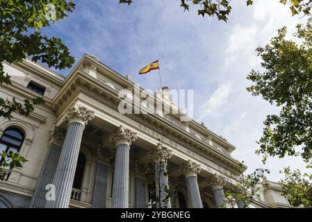 Madrid, Espagne, 1er novembre 2019 : la Bourse de Madrid bâtiment, il est appelé Bolsa de Madrid, Europe Banque D'Images