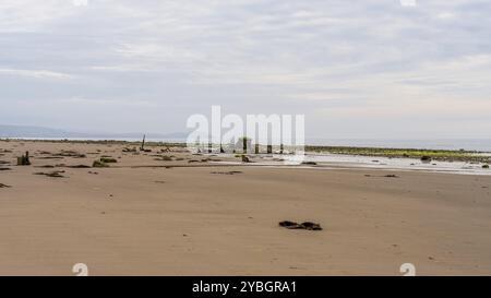 Le naufrage de ST Pasages entre Ballasalla et Sartfield, Michael, Île de Man, Europe Banque D'Images