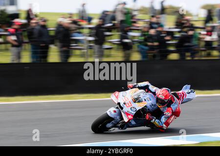 Melbourne, Australie, 19 octobre 2024. Marc Marquez sur le Gresini Racing MotoGP™ Ducati lors du MotoGP australien sur le circuit du Grand Prix de Phillip Island le 19 octobre 2024 à Melbourne, en Australie. Crédit : Dave Hewison/Speed Media/Alamy Live News Banque D'Images