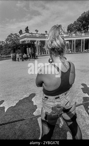 Allemagne, Potsdam, 17 août 1991, Protest Bekleidung, le Bureau des mesures inhabituelles avec sa contribution, à l'enterrement des dépouilles mortelles de FR Banque D'Images