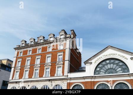 Londres, Royaume-Uni, 15 mai 2019 : vue du London transport Museum à Covent Garden Banque D'Images