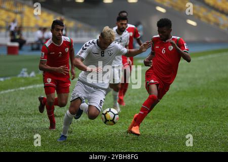 Airmarine Cup 2019, Oman vs Afghanistan, stade national Bukit Jalil, Kuala Lumpur, Malaisie, 20 mars 2019. Banque D'Images