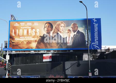 Los Angeles, Californie, USA 18 octobre 2024 Lioness Billboard avec Zoe Saldana, Nicole Kidman et Morgan Freeman le 18 octobre 2024 à Los Angeles, Californie, USA. Photo de Barry King/Alamy Stock photo Banque D'Images