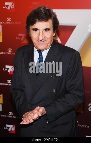 Urbano Cairo assiste à la conférence de presse pour la présentation des horaires LA7 2024/2025 à l’Hôtel principe di Savoia à Milan, Italie, le 4 juillet 2024 (photo Alessandro Bremec/NurPhoto). Banque D'Images