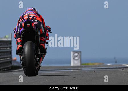 Qualification du Grand Prix d'Australie de MotoGP de Qatar Airways sur le circuit de Phillip Island. Australie 19 octobre 2024 en photo : Jorge Martin Clasificacion del Gran Premio Qatar Airways de MotoGP de Australia en el circuito de Phillip Island. 19 de Octubre de 2024 POOL/ MotoGP.com/Cordon les images de presse seront à usage éditorial exclusif. Crédit obligatoire : © MotoGP.com crédit : CORDON PRESS/Alamy Live News Banque D'Images