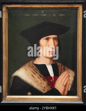 Portrait de Paulus de Nigro (1518) par Adriaan Isenbrant Bruges Belgique Banque D'Images